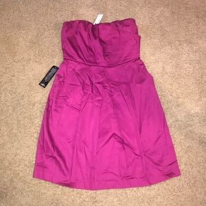 NWT Fuchsia strapless dress from The Limited